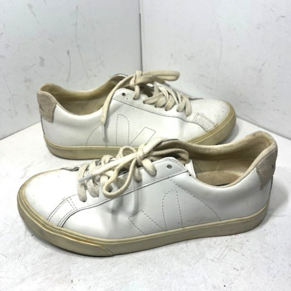 Veja Esplar Low Top Leather White Sneaker Sz 5 - Picture 6 of 9